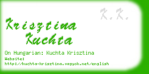 krisztina kuchta business card